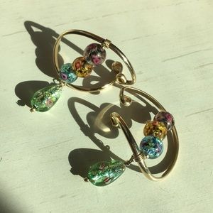 14k gold plated loop earrings